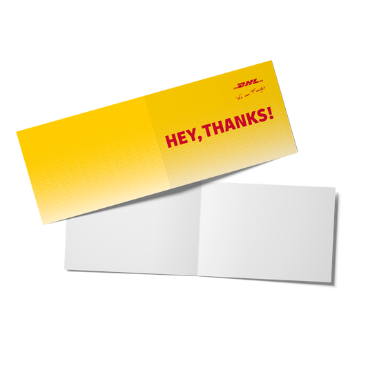 Folding Card „Hey Thanks” Landscape Format
